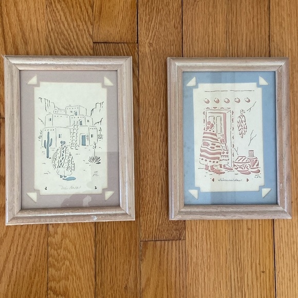 Figi Graphics Set of Two Matted Southwestern/Native American Decor Pictures - Picture 6 of 14